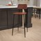 Flash Furniture Industrial Barstool with Gunmetal Steel Frame and Rustic Wood Seat XU-DG-60725B-GG - alternate 1
